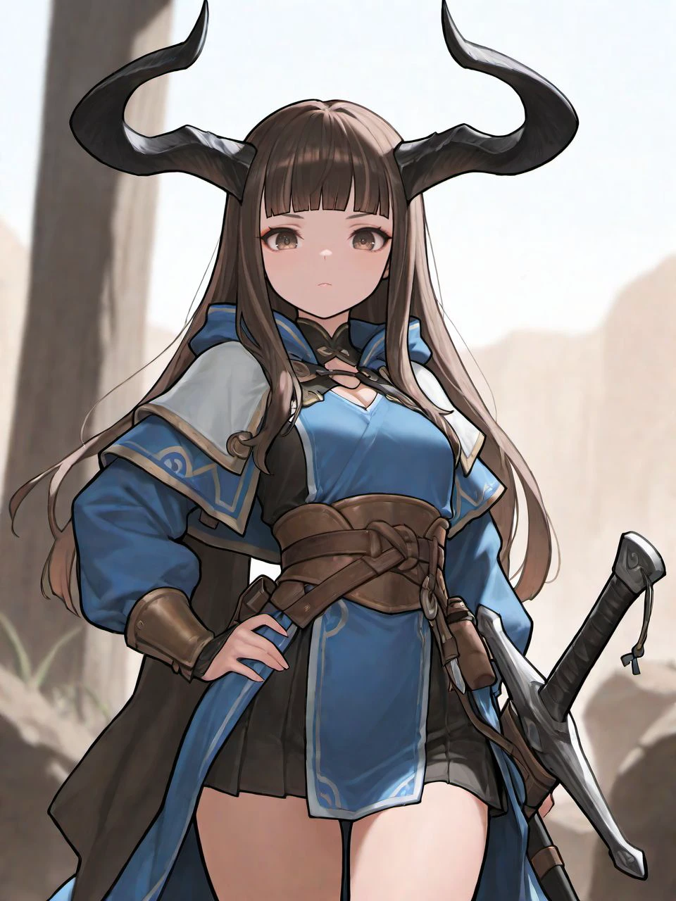 masterpiece, best quality, amazing quality, very aesthetic, high resolution,
heyra, weapon, 1girl, solo, horns, sword, brown hair, long hair, brown eyes, looking at viewer, bangs, blunt bangs,
<lora:heyra_race_v2_epoch_6:0.9>