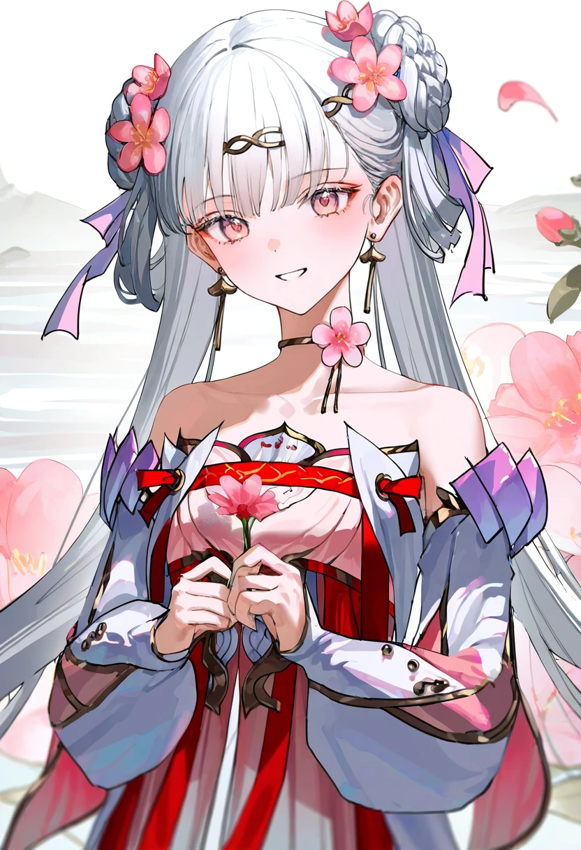 fgo Style,Kama \(fates\), Kama Adult, length hair, hugetits, undergarment, a masterpiece of, top-quality, 1girl in, looking at the viewers,(((Twin-tailed)))、Shameful face、Embarrassed face、Long body、