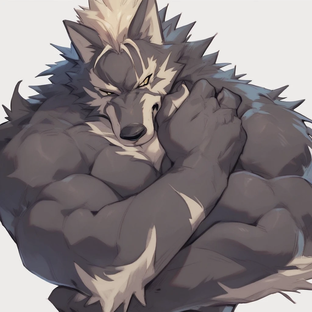 source_furry, score_9, score_8_up, score_7_up, 1boy, solo, portrait, prettycurejuna_furry, wolf, furry, anthro, muscles, muscular, bodybuilder,