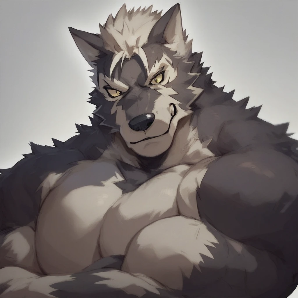 source_furry, score_9, score_8_up, score_7_up, 1boy, solo, portrait, prettycurejuna_furry, wolf, furry, anthro, muscles, muscular, bodybuilder,