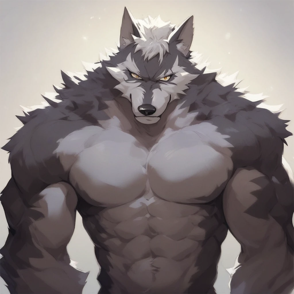 source_furry, score_9, score_8_up, score_7_up, 1boy, solo, portrait, prettycurejuna_furry, wolf, furry, anthro, muscles, muscular, bodybuilder,