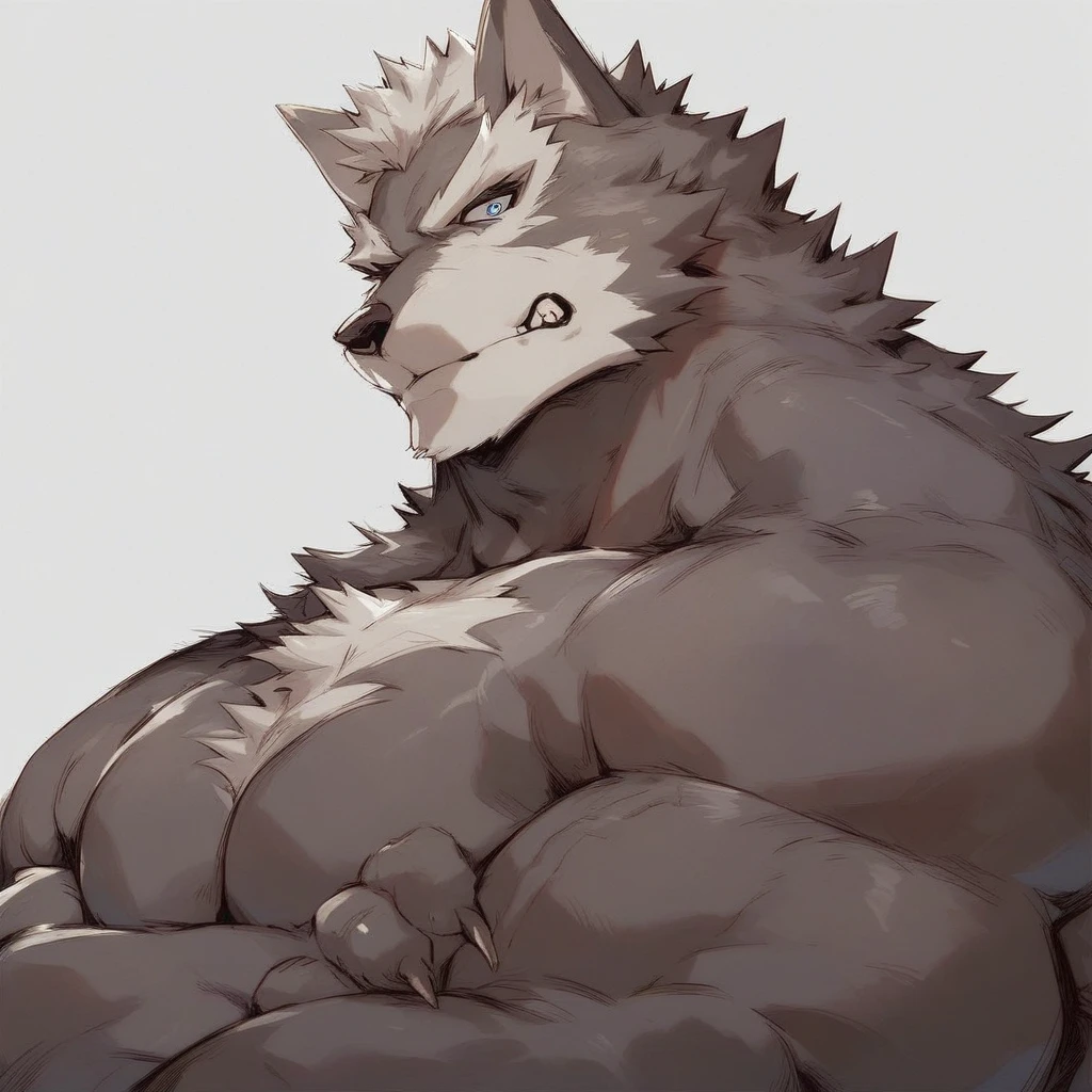 source_furry, score_9, score_8_up, score_7_up, 1boy, solo, portrait, prettycurejuna_furry, wolf, furry, anthro, muscles, muscular, bodybuilder,