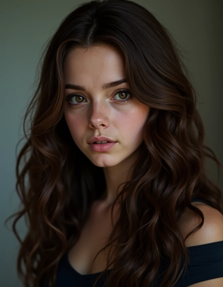 HDR photo of cinematic, 1girl, realistic, solo, brown hair, brown eyes, looking at viewer, long hair, portrait, photorealistic, . High dynamic range, vivid, rich details, clear shadows and highlights, realistic, intense, enhanced contrast, highly detailed