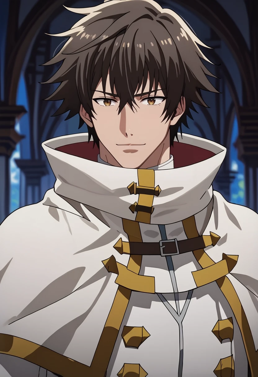 (masterpiece), (best quality), score_9, score_8_up, score_7_up, (masterpiece:1.2), (best quality:1.3), 1boy, <lora:Raust_Sono_Chiyushi_ãã¼ãã£ã¼ãã追æ¾ããããã®æ²»ç師å®ã¯æå¼·ã«ã¤ã:0.8> raust_snch, solo, white capelet, masterful composition, dynamic movement