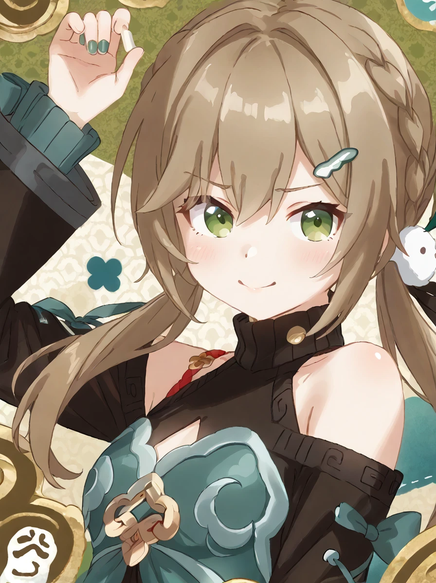 detailed background, shiny skin, posing, rating safe, 
<lora:fuqin.pony:1.0>,
qingque, 
 <lora:kanzaki.pony:1>kanzaki