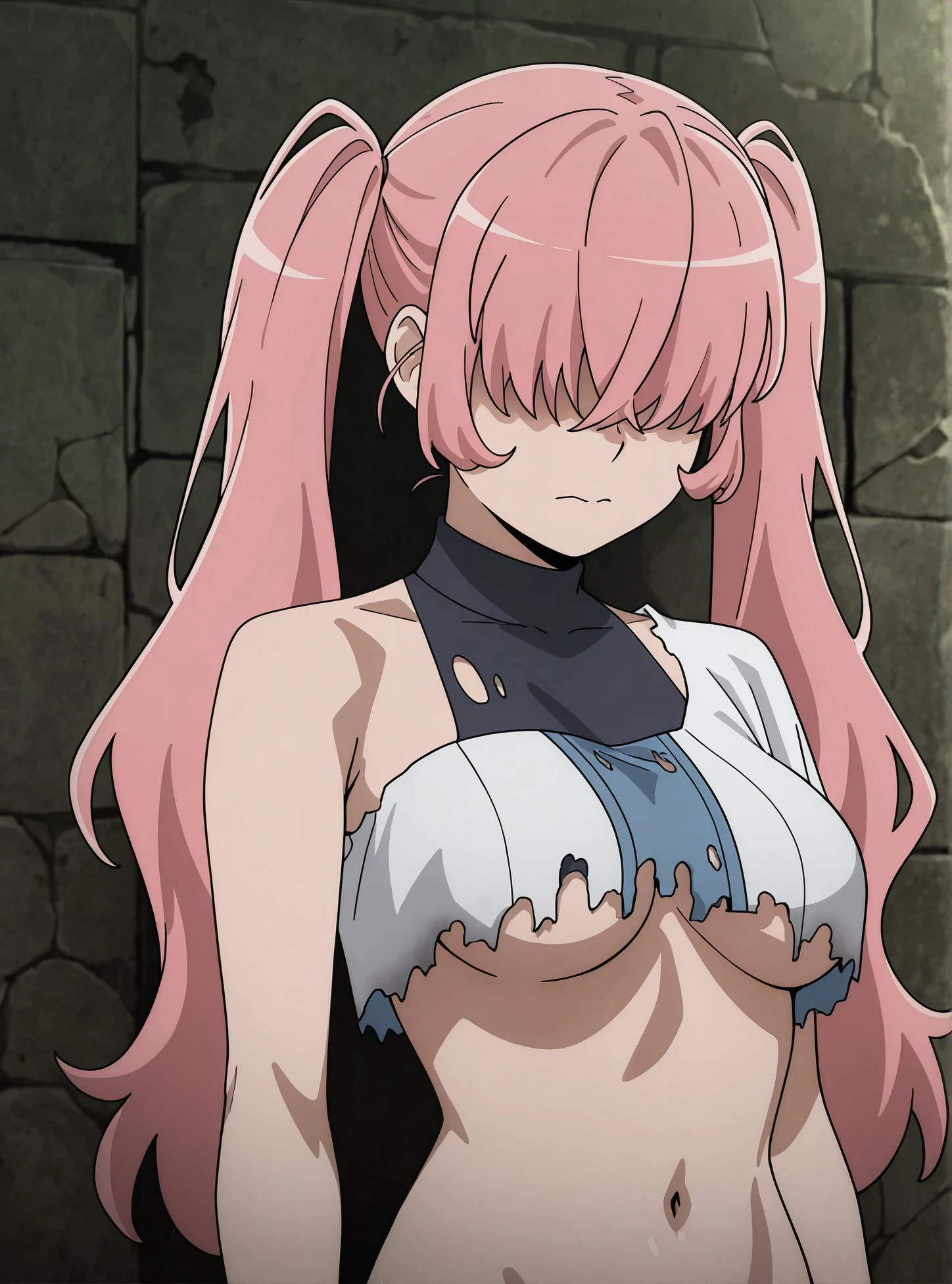 naked, nsfw, boobs(1.0), chikafujiwara, chika fujiwara, long hair, bangs, blue eyes, bow, pink hair, (hair bow:1.2), blunt bangs, black bow, smile, open mouth, BREAK naked body, visible breasts, beautiful pose, looking at viewer, (cowboy shot:1.5), BREAK (masterpiece:1.2), best quality, high resolution, unity 8k wallpaper, (illustration:0.8), (beautiful detailed eyes:1.6), extremely detailed face, perfect lighting, extremely detailed CG, (perfect hands, perfect anatomy)