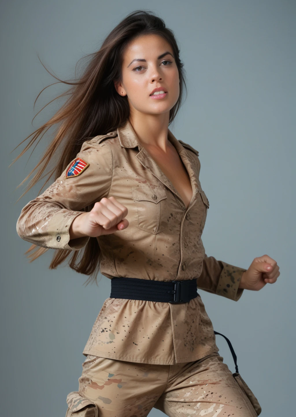 score_9, score_8, score_7, 1girl, solo, masterpiece portrait of soldier (Lorena:1.2), long hair, action pose<lora:lora\Lorena_Garcia_Lorena_B_v2_e20.safetensors:1.1:1.1>