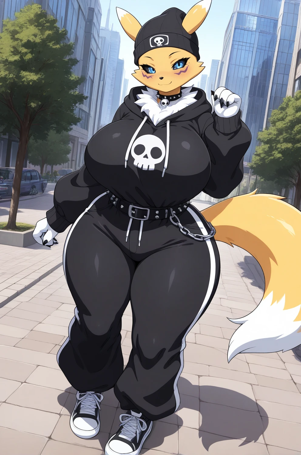 Renamon-Digimon-PonyXL+Ilustrious Ilustrious Renamon