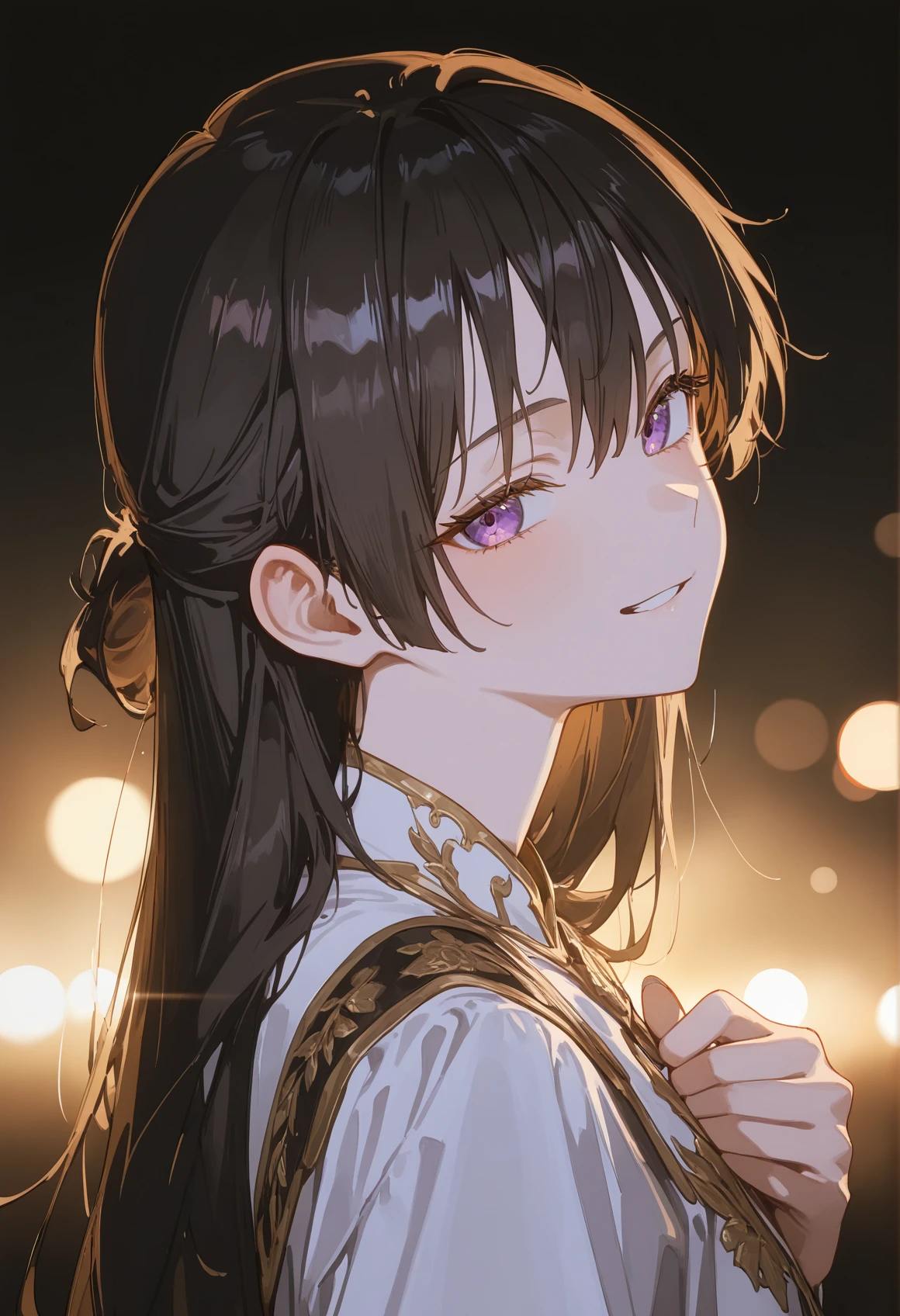 perfect quality,high quality,masterpiece,best quality,amazing quality,very aesthetic,Cinematic Lighting,newest,Tactical use of shadow,
from behind,Panoramic view,looking_at_viewer,Delighted expression,
YukiSuou Cyql,1girl,solo,long hair,bangs,black hair,purple eyes,
lip_biting,hands_on_own_chest,
retro style, clothing from past decades, vintage prints, nostalgic accessories, classic silhouettes, throwback fashion,
Photographic, cinematic photo, 35mm photograph, film, bokeh, professional, 4k, highly detailed,,
<lora:748cmSDXL:0.5>,<lora:HG2512 by CYQL:0.5>,HG2512,<lora:EtherSDXL:0.5>,748cmstyle,EtherStyle,masterpiece,very aesthetic,<lora:detailer_v5:0.5>,detailerlora,<lora:YukiSuou_Illustrious by Cyql:0.9>,