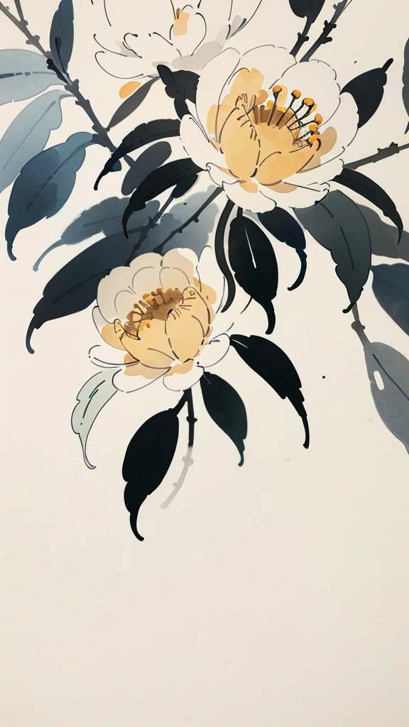 best quality,masterpiece,highly detailed,ultra-detailed, 
Strawberry banksia flower,desk,indoors, , inkwashing,negative space, white background, limited palette, 
 <lora:neg9V2_8:0.25> <lora:Modern Chinese Ink Painting_V04:1.5> Modern Chinese Ink Painting  
 Modern Chinese Ink Painting