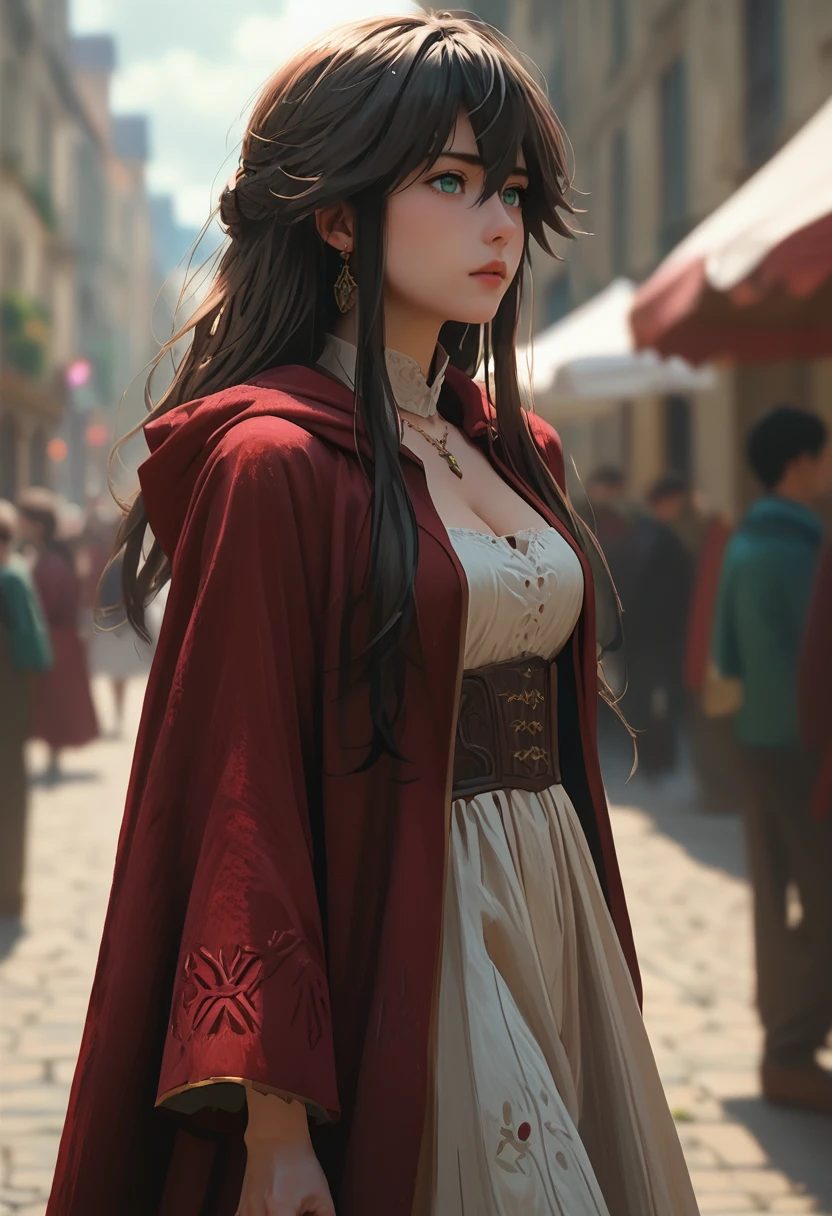(masterpiece), (best quality), score_9, score_8_up, score_7_up, (masterpiece:1.2), (best quality:1.3), 1girl, solo, <lora:Armia_Sono_Chiyushi_ãã¼ãã£ã¼ãã追æ¾ããããã®æ²»ç師å®ã¯æå¼·ã«ã¤ã:0.8> armia_snch, dress, maroon cloak, masterful composition, dynamic movement