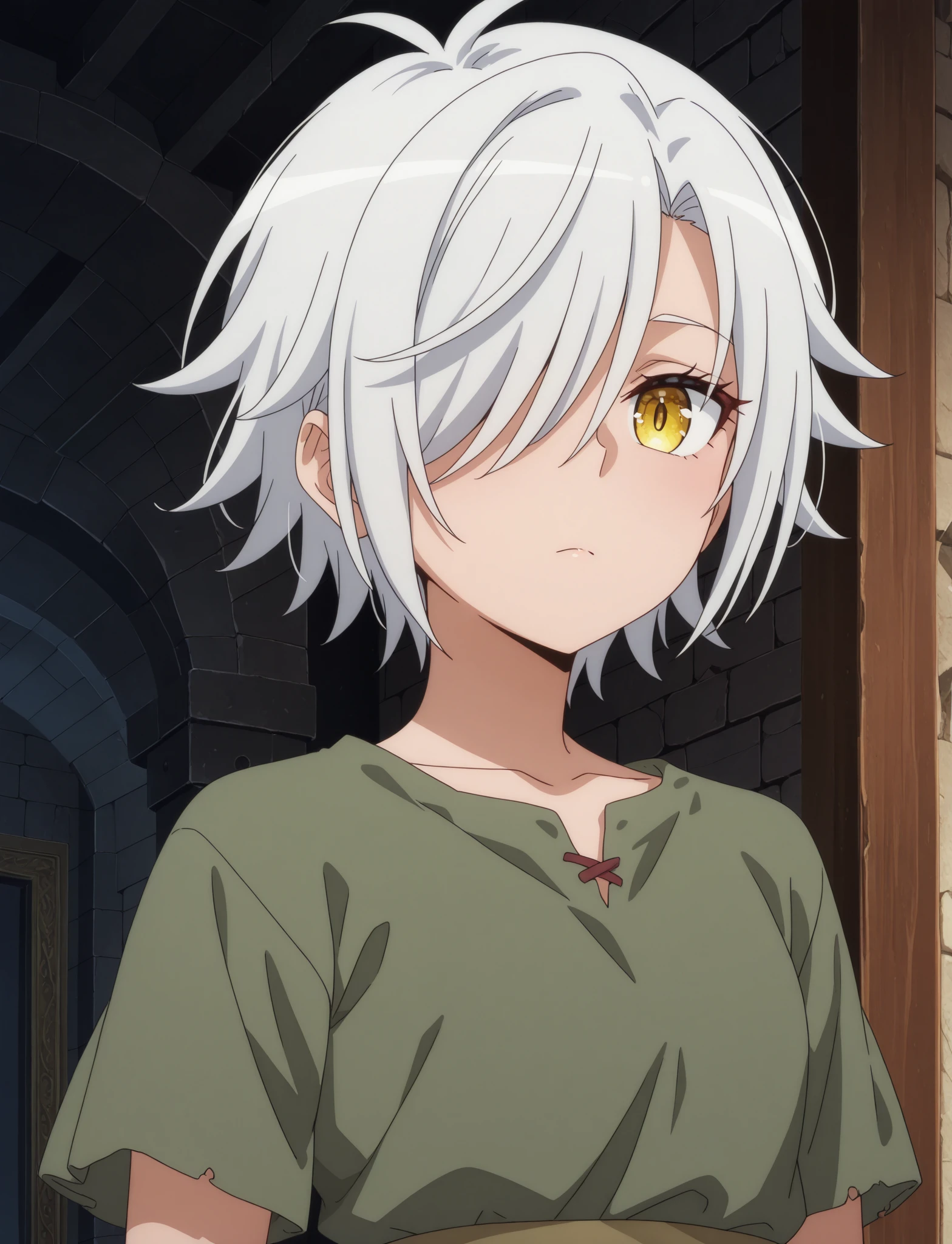 masterpiece, best quality, newest, absurdres, highres, anime screencap, 1girl, solo, <lora:MLF-Sofia_Bulgar_ILL_epoch_12:1>
sophia-bulga, m1randa, white hair, yellow eyes, younger, hair over one eye,