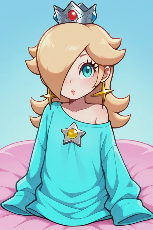 masterpiece, best quality, 1girl, solo, Princess Rosalina,AgeRegression,Oversized Clothes
