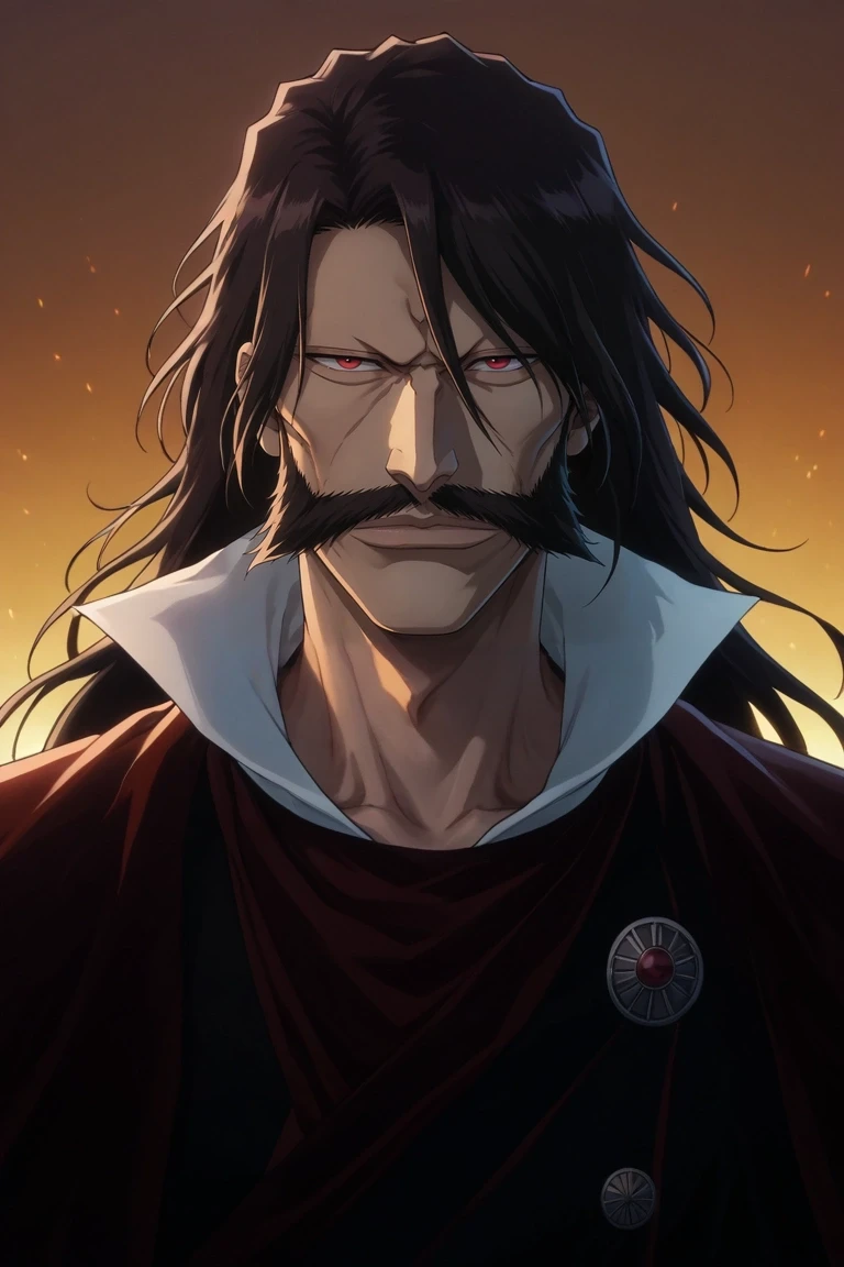 score_9, score_8_up, score_7_up, source_anime, rating_safe, intricate details, anime screencap, anime coloring, official style, looking at viewer, , 1boy, solo, male focus, <lora:yhwach_bleach_pony:0.96>, yhwach_bleach, black hair, red eyes, facial hair, long hair, mustache, beard, cape, crystal forge, gem anvils, light furnaces, crafting stations, smithing pose, intense expression, forge lighting, , <lora:sdxl_lightning_8step_lora:1>