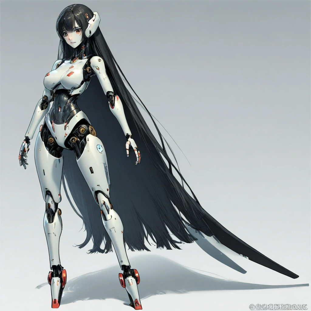 a high tech cyber robotic in the shape form of a woman