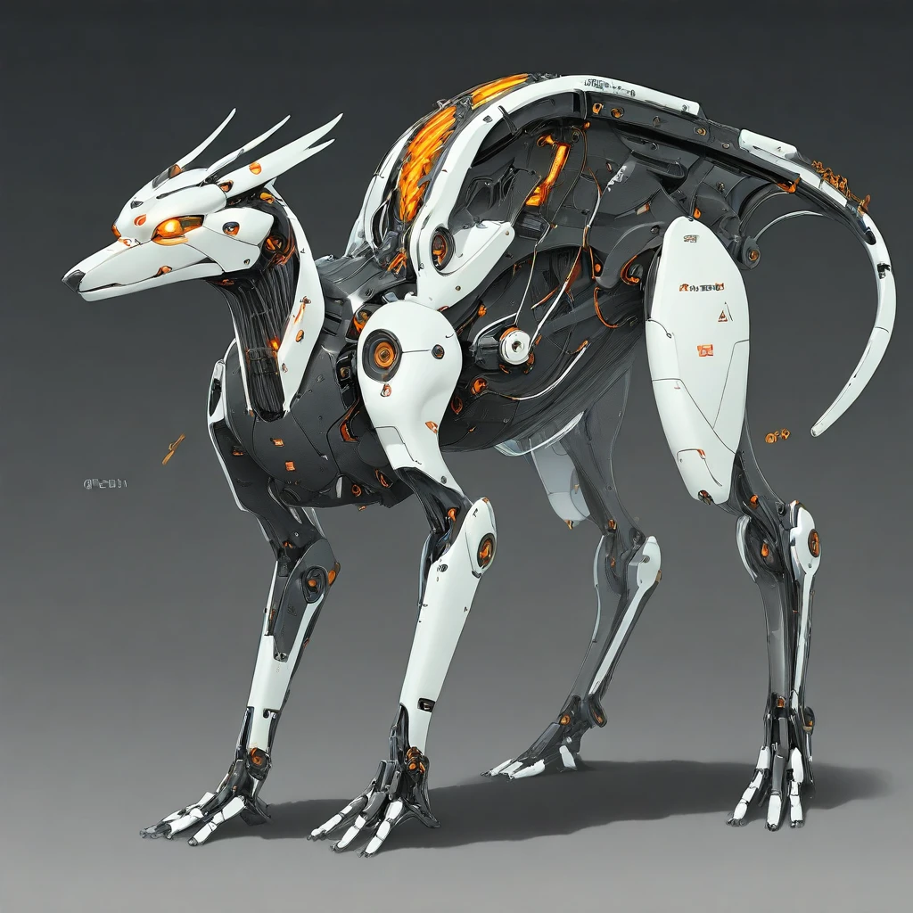 a high tech cybertronic robot in the shape form of a raptor