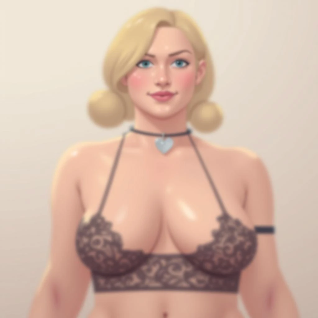 arafed woman fully , sexy girl with blue eyes, ultra realistic, meticulously detailed, portrait sophie mudd, blonde hair and large eyes, selfie of a young woman, bedroom eyes, violet myers, with makeup, natural makeup, looking sexy, face with artgram, subtle makeup, stunning full body shot, bra and panties in bedroom, large size bust; ; ;naked