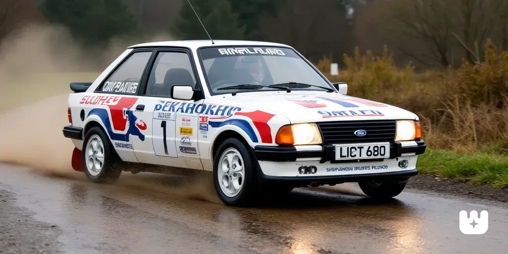 1983 Ford Escort XR3I WRC rally car, driving