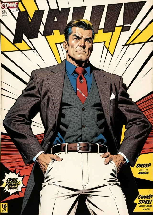 best quality,masterpiece,highly detailed,ultra-detailed, 
<lora:neg9V2_8:0.25> 
comic cover,  old man in suit, necktie, pants,cowboy<lora:western-comics:1>   western comics \(style\),