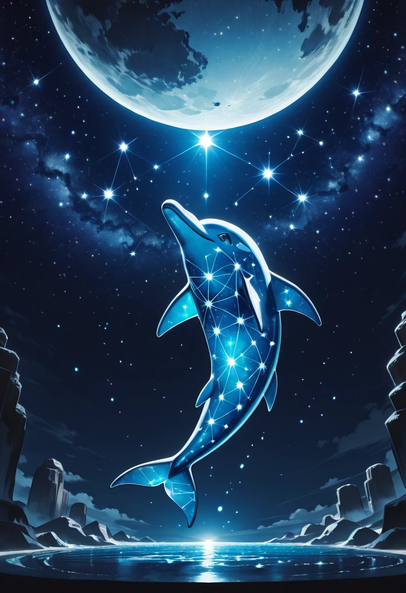 starry_morph  dolphin jumping over moon <lora:StarryMorphIllustrious:.7>, perfect quality, high quality, masterpiece, absolutely eye-catching, ambient occlusion, raytracingâââ