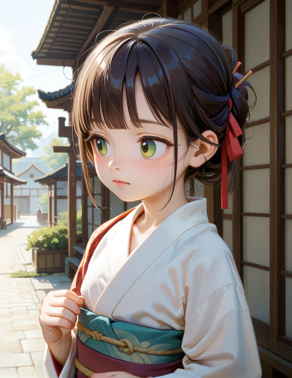 score_9, best quality,
sweetonedollar, closeup, young, looking to the side, kimono, rating safe, sfw,
 <lora:SweetOneDollar_PonyXL_Style:1>