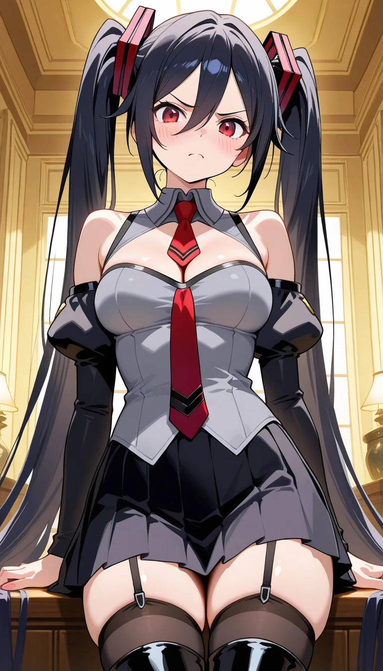 (Highly detailed CG Unity 8k wallpaper,masterpiece),(Best lighting, Best Shadow, Very delicate and beautiful),(One girl),blue eyes, Ample breasts, Black Hair,Red and black off-the-shoulder SF bodysuit,Neck Seal,High-tech sci-fi corridor, Dynamic pose, Detailed Machinery, Sleek design., {{An extraterrestrial lifeform preys on girls and takes their place}}, Unknown sensation, Feels good, Vigorous movement, more, instinct, Female fall, Shaking breasts, NSFW
