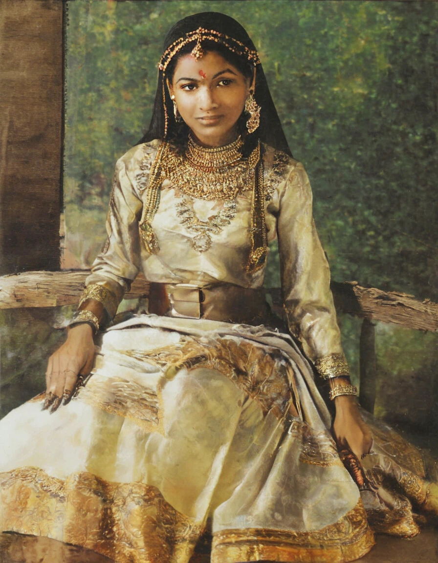 score_6_up, Photograph of an Indian woman wearing a traditional dress.