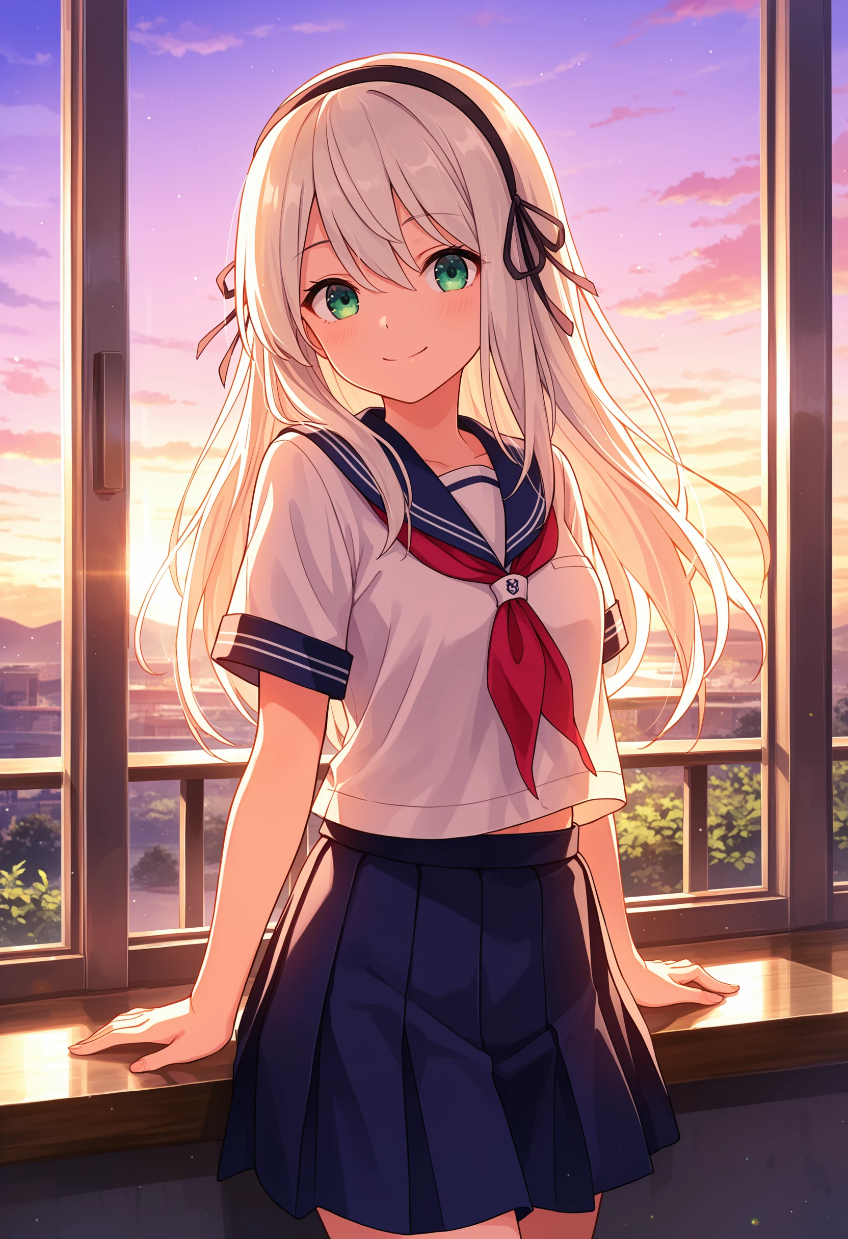 masterpiece, best quality, absurdres, safe
1girl avilia, long hair, hairband, hair ribbon, smile
serafuku, school uniform, pleated skirt
<lora:avilia_amnesia_il_d32:1>