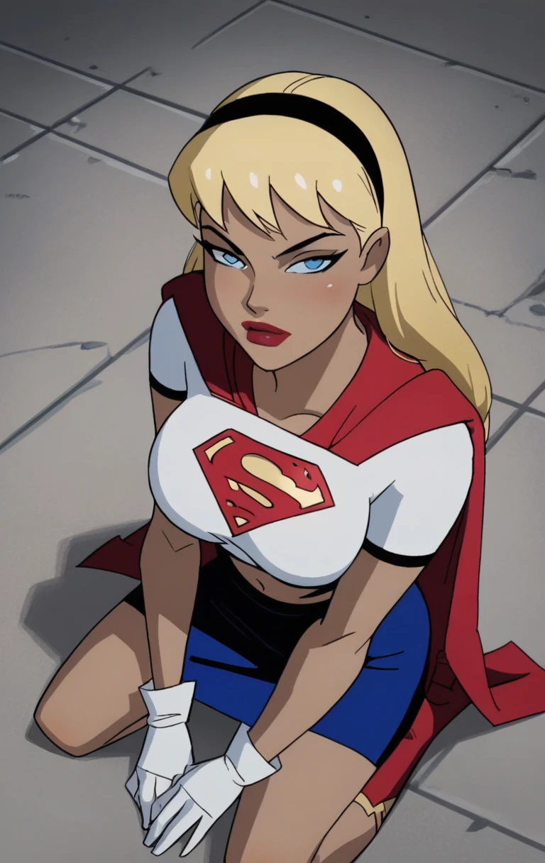 "0" :"Score_9, Score_8_up, Score_7_up,sup3rg1rl, 1girl, solo,, blue eyes, blonde hair, gloves, hairband, midriff, white gloves, cape, parody, superhero,skirt,blue skirt,((large breast 1:1.4,standing from above))",
"6" :"Score_9, Score_8_up, Score_7_up,sup3rg1rl, 1girl, solo,, blue eyes, blonde hair, gloves, hairband, midriff, white gloves, cape, parody, superhero,skirt,blue skirt,((large breast 1:1.4,kneeling from above))",
"12" :"Score_9, Score_8_up, Score_7_up,sup3rg1rl, 1girl, solo,, blue eyes, blonde hair, gloves, hairband, midriff, white gloves, cape, parody, superhero,skirt,blue skirt,((large breast 1:1.4,laying))",
"18" :"Score_9, Score_8_up, Score_7_up,sup3rg1rl, 1girl, solo,, blue eyes, blonde hair, gloves, hairband, midriff, white gloves, cape, parody, superhero,skirt,blue skirt,((large breast 1:1.4,on all fours))",
"24" :"Score_9, Score_8_up, Score_7_up,sup3rg1rl, 1girl, solo,, blue eyes, blonde hair, gloves, hairband, midriff, white gloves, cape, parody, superhero,skirt,blue skirt,((large breast 1:1.4,torso forward ass up))",
"30" :"Score_9, Score_8_up, Score_7_up,sup3rg1rl, 1girl, solo,, blue eyes, blonde hair, gloves, hairband, midriff, white gloves, cape, parody, superhero,skirt,blue skirt,((large breast 1:1.4,torso forward ass up,front view))",
"36" :"Score_9, Score_8_up, Score_7_up,sup3rg1rl, 1girl, solo,, blue eyes, blonde hair, gloves, hairband, midriff, white gloves, cape, parody, superhero,skirt,blue skirt,((large breast 1:1.4,bent over,ass view,ass focus))",


