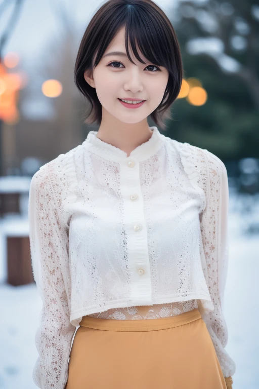 1girl,,(RAW photo, best quality), (realistic, photo-realistic:1.4), masterpiece, an extremely delicate and beautiful, extremely detailed, 2k wallpaper, Amazing, finely detail, extremely detailed CG unity 8k wallpaper, ultra-detailed, highres, soft light, beautiful detailed girl, extremely detailed eyes and face, beautiful detailed nose, beautiful detailed eyes,cinematic lighting,perfect anatomy,slender body
(at a park), (winter scenery),(snow park in the background), Sapporo Odori Park Winter Festival, festival lights (bokeh)
(wearing blouse) (long skirt) (winter jacket)
(free poses)
(smiling)
<lora:chest size:-1>
<lora:kobashiri_lora:0.8>