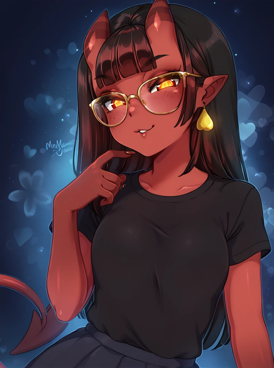 detailed background, shiny skin, posing,
<lora:merunya.pony:1>,
merunya, meruccubus,