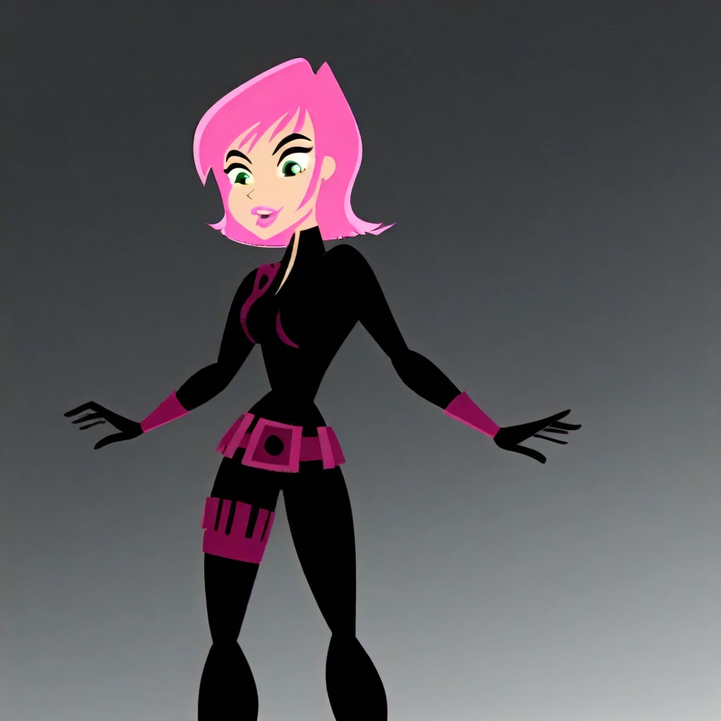 solo, masterpiece, ultra hd, absurdres, best quality, black bodysuit, action pose