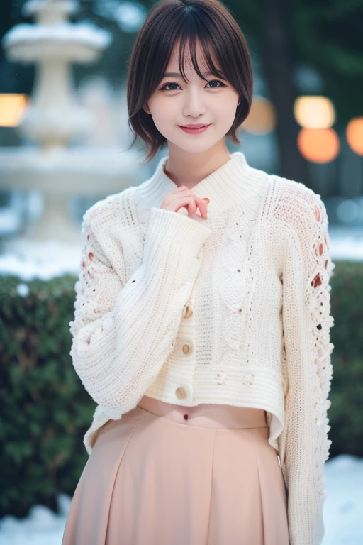 1girl,,(RAW photo, best quality), (realistic, photo-realistic:1.4), masterpiece, an extremely delicate and beautiful, extremely detailed, 2k wallpaper, Amazing, finely detail, extremely detailed CG unity 8k wallpaper, ultra-detailed, highres, soft light, beautiful detailed girl, extremely detailed eyes and face, beautiful detailed nose, beautiful detailed eyes,cinematic lighting,perfect anatomy,slender body
(at a park), (winter scenery),(snow park in the background), Sapporo Odori Park Winter Festival, festival lights (bokeh)
(wearing blouse) (long skirt) (winter jacket)
(free poses)
(smiling)
<lora:chest size:-1>
<lora:kobashiri_lora:0.8>
