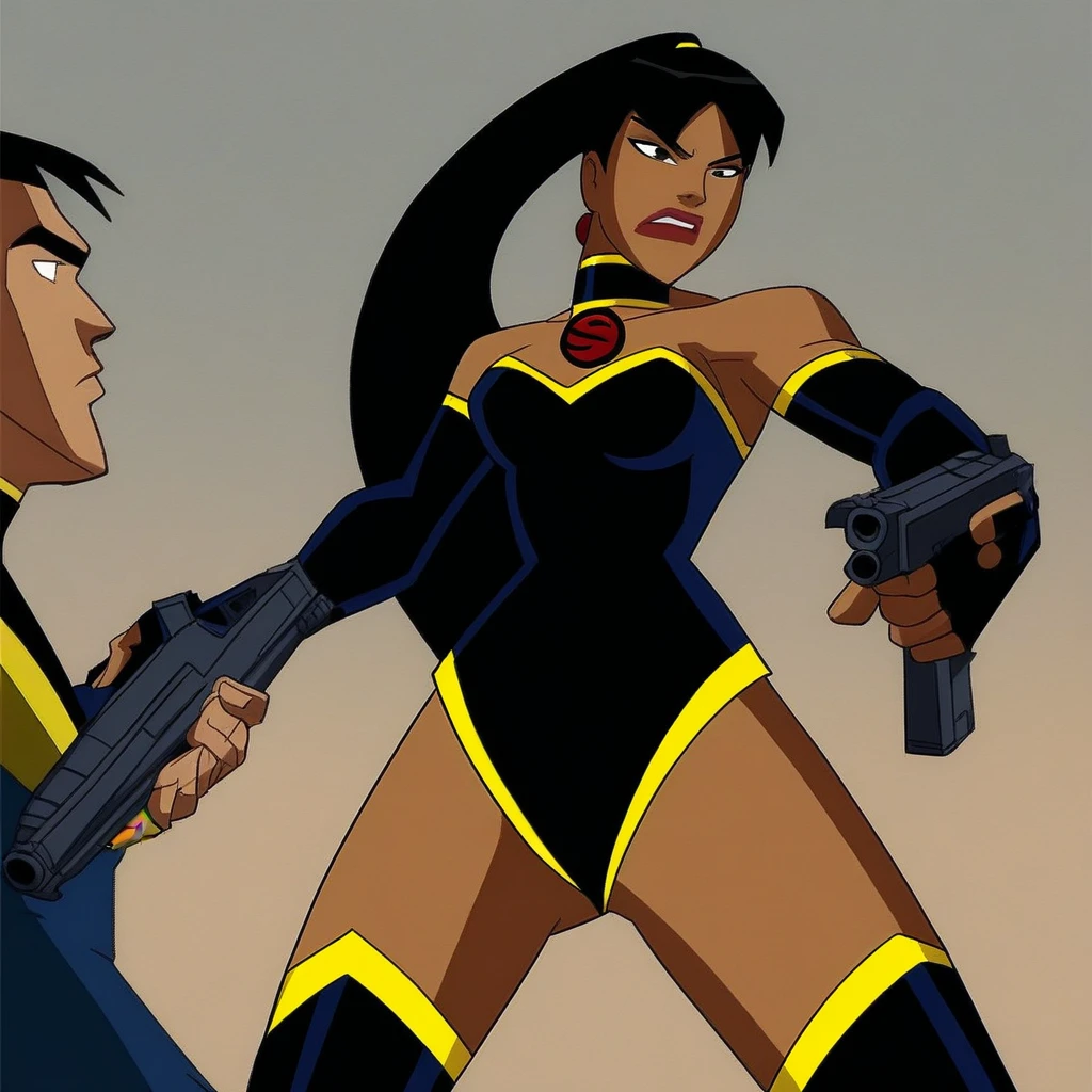 ((full body photo, standing, feet on the ground)) dc comics, donna troy ,white panty