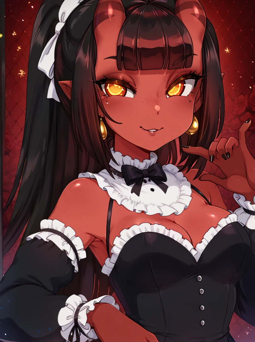 detailed background, shiny skin, posing, rating safe,
<lora:merunya.pony:1>,
merunya, meruccubus,
gothic fashion,