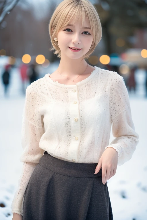 1girl,,(RAW photo, best quality), (realistic, photo-realistic:1.4), masterpiece, an extremely delicate and beautiful, extremely detailed, 2k wallpaper, Amazing, finely detail, extremely detailed CG unity 8k wallpaper, ultra-detailed, highres, soft light, beautiful detailed girl, extremely detailed eyes and face, beautiful detailed nose, beautiful detailed eyes,cinematic lighting,perfect anatomy,slender body
(at a park), (winter scenery),(snow park in the background), Sapporo Odori Park Winter Festival, festival lights (bokeh)
(wearing blouse) (long skirt) (winter jacket)
(free poses)
(smiling)
<lora:chest size:-1>
<lora:kobashiri_lora:0.8>(blonde hair:1.2)