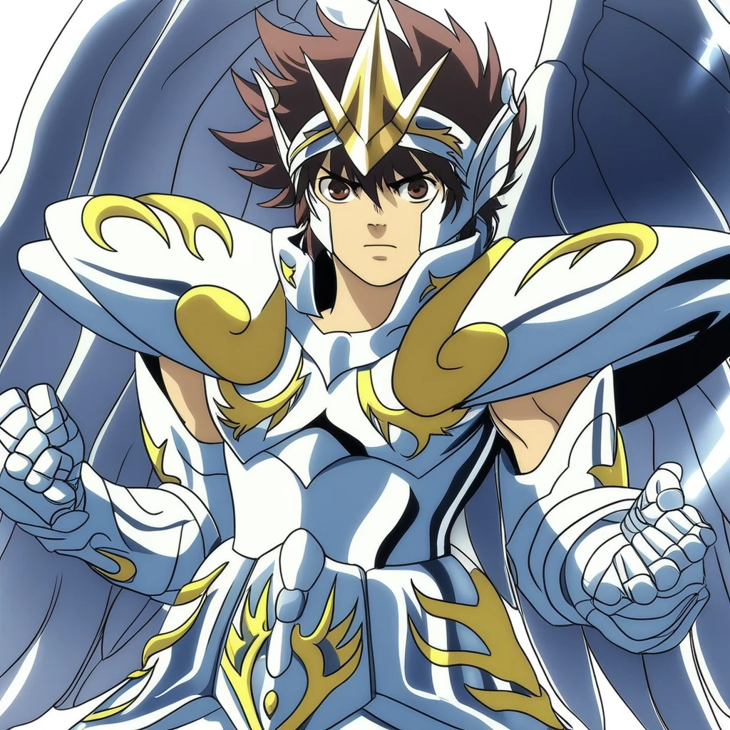 pegasus_tenma, best eyes, helmet, 1boy, male focus, solo, armor, wings,