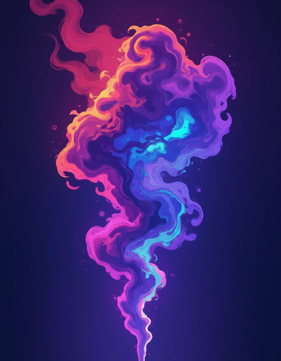 mystical smoke patterns in the style of liquid neon <lora:liquid-neon:1>