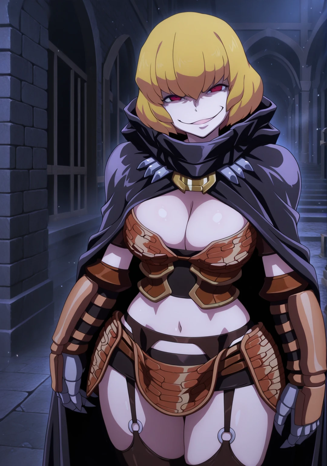 nsfw++,clothed sex,masterpiece, best quality, high quality, illustration, film grain, (perfect female proportionlush, milf, voluptuous breast)++, beautiful detailed eyes, breast enhancement, toned female, glamorous perfect female proportion, (symbol of evil:1.2), zelda, lascivious woman, (evil smile:1.1), (villain, dark heroine:1.2), (perfect female proportions:1.1), (seductive eyes:1.2), eyeliner, mascara, sexy makeup, (seductive smile:1.2), (mature woman:1.4), (milf:1.1), masterpiece, best quality, high quality, illustration, film grain, 1girl, (glowing evil red eyes), evil grin, crazy eyes, (high resolution, masterpiece, ultra best quality, insanely amazing hyper fine extremely detailed, official:1.4) dark heroine anime girl with short hair in a dark and evil place, extremely detailed artgerm, (official:1.4), dynamic composition, (solo girl:1.4), {nsfw}, masterpiece, ultra-detailed, iconic attack, dominatrix, spiked collar, dark kingdom, bad end, (evil fall zelda totk:1,2)+++, big breast, 1girl, solo female, solo focus, by satou_kuuki, mature female, standing, full body, looking at viewer, dark zelda totk, dark queen, evil, corruption, corrupted zelda by ganon , contrapposto, mind break, blond hair, (short hair:1,5), evil smile, lips, eyelashes, ( nipple bulge,covered erect nipples, )++, evil grin, sexy, pubic tattoo, dark aura, crotch_tattoo, venus body, thigh_clothes, skimpy costume, voluptuous, girl on top, alternate costume, bdsm, revealing_clothes, cameltoe, dripping pussy, juice drip, wet skin, sweating, steaming body (intricate details:1.12), (intricate details, hyperdetailed:1.15), hdr, dungeon, (at night:1.2), fireplace, warm light, dramatic light, cinematic,creepy dungeon, dark aesthetic, goth aesthetic, creepy, ominous background, dark atmosphere, death atmosphere, green and red atmosphere, evil dungeon background, gothique, faint darkness, (Obscene lines), ((red glow crotch tattoo)), womb tattoo, succub tattoo, Satou Kuuki style, Satou Kuuki art,