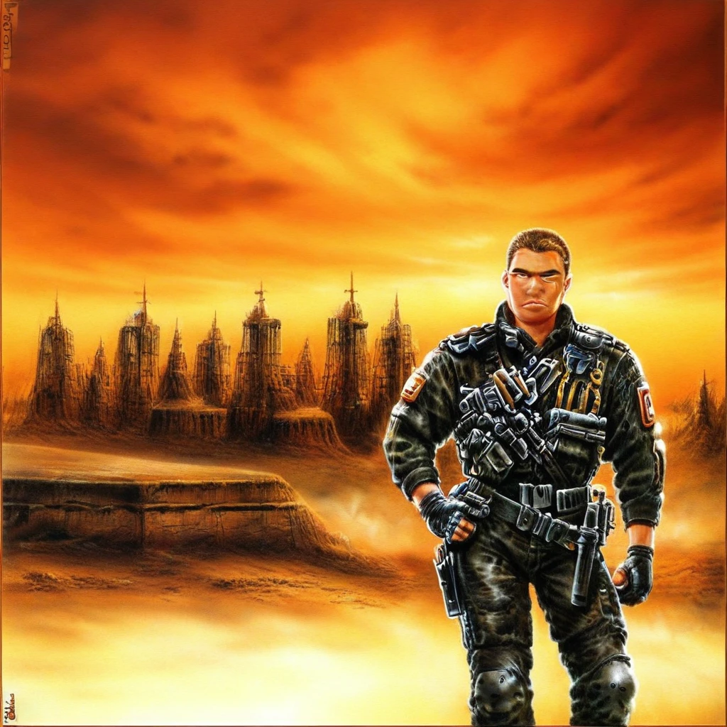 1boy, solo, SFMale, Male soldier