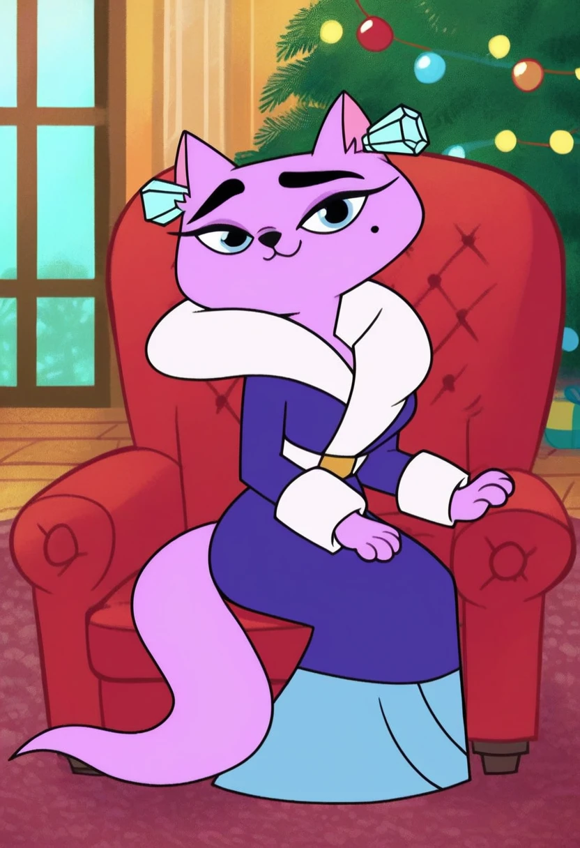 Fifi la fume sitting on a sofa in a dress, solo, <lora:FifilafumeTMS_prototype2:1.00>,, score_9, score_8_up, score_7_up, score_6_up, source_furry,
detailed background,