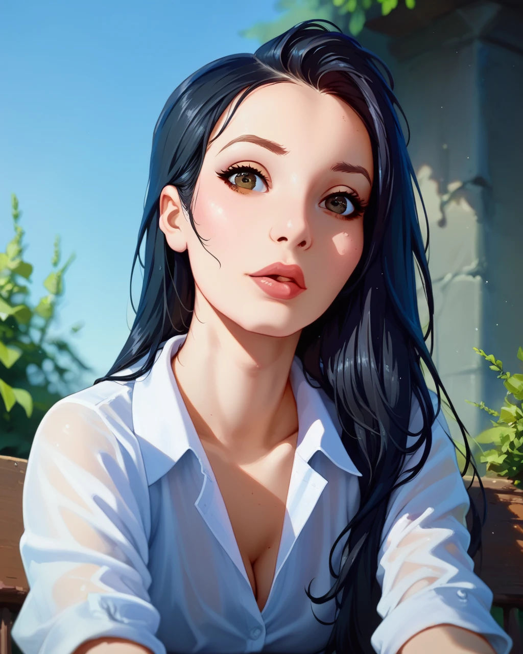<lora:BeckyPDXL_v1:1>BeckyPDXL, 1girl, solo, long black hair, lips, looking at viewer, shirt, <lora:Expressive_H:0.8> Expressive_H<lora:J_cartoon:0.8>j_cartoon<lora:WesternCartoonClassicDisney100:0.8> score_9, score_8_up, score_7_up,