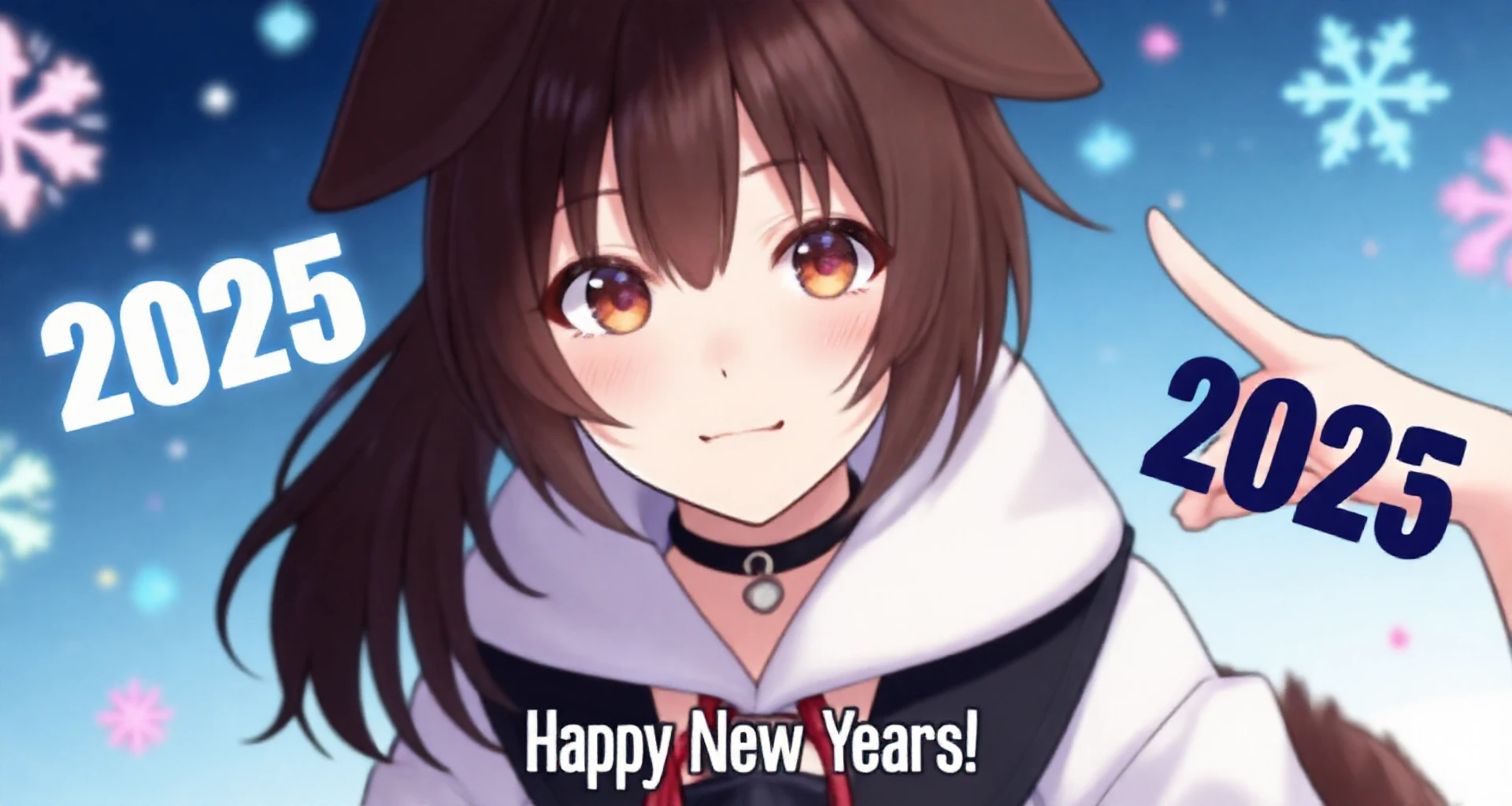 an amazing photo of virtual youtuber inugami korone celebrating the new years, there is floating text "2025" and text "Happy New Years"
<lora:koroneflux:0.75>