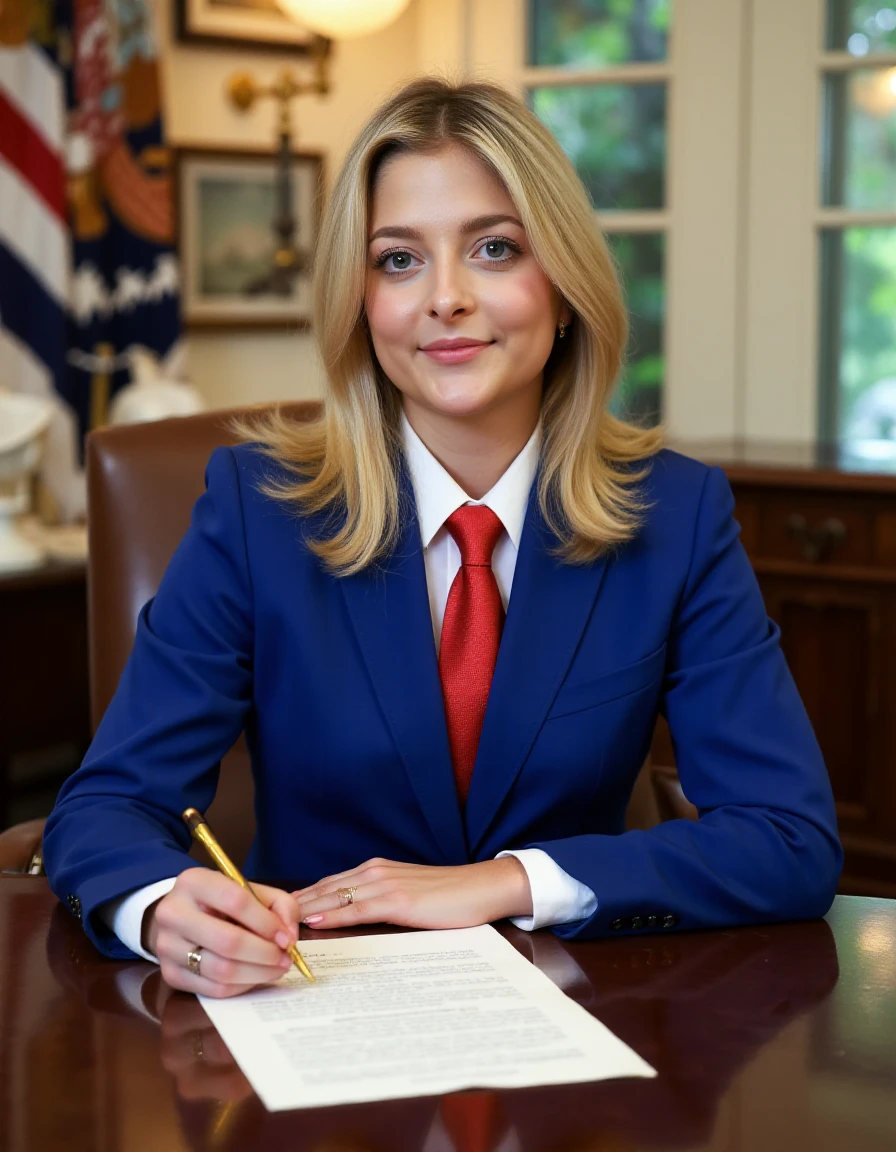 marsha blackburn <lora:senate_083_marsha_blackburn:0.65> , face closeup, face focus, shirt, formal, suit, collared shirt, white shirt, jacket,
American flag at background ,
best quality, masterpiece, HDR, professional, studio quality, highres,