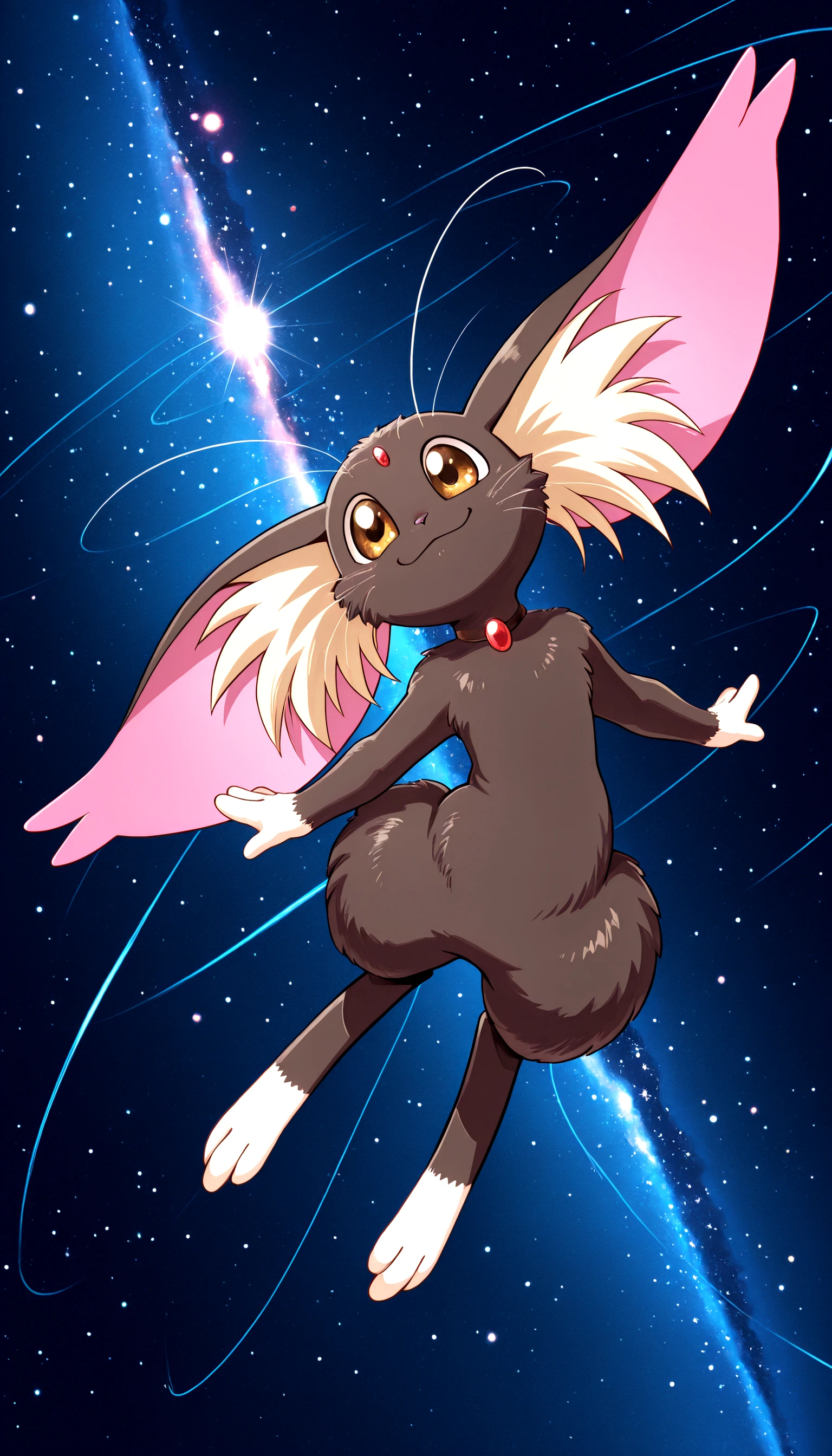 <lora:Ryo-okiCabbitILV2_epoch_15:0.99> ryou-oki, solo, no_humans, creature, smile, space, floating,, masterpiece,best quality,absurdres, amazing quality