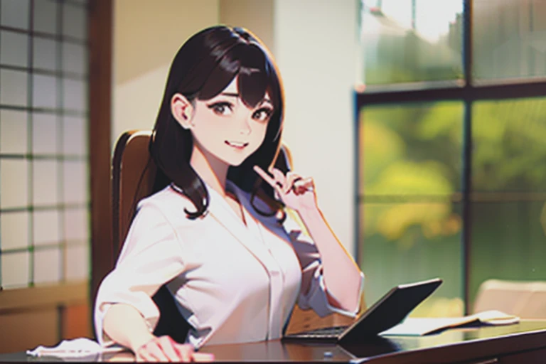Office Lady Working- PIX AI v1.0
