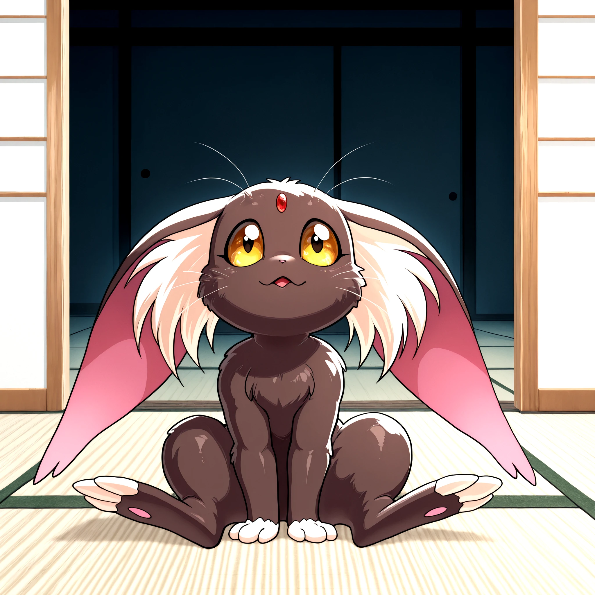 <lora:Ryo-okiCabbitILV2_epoch_15:0.99> ryou-oki, solo, no_humans, creature, indoors, tatami, sitting,, masterpiece,best quality,absurdres, amazing quality