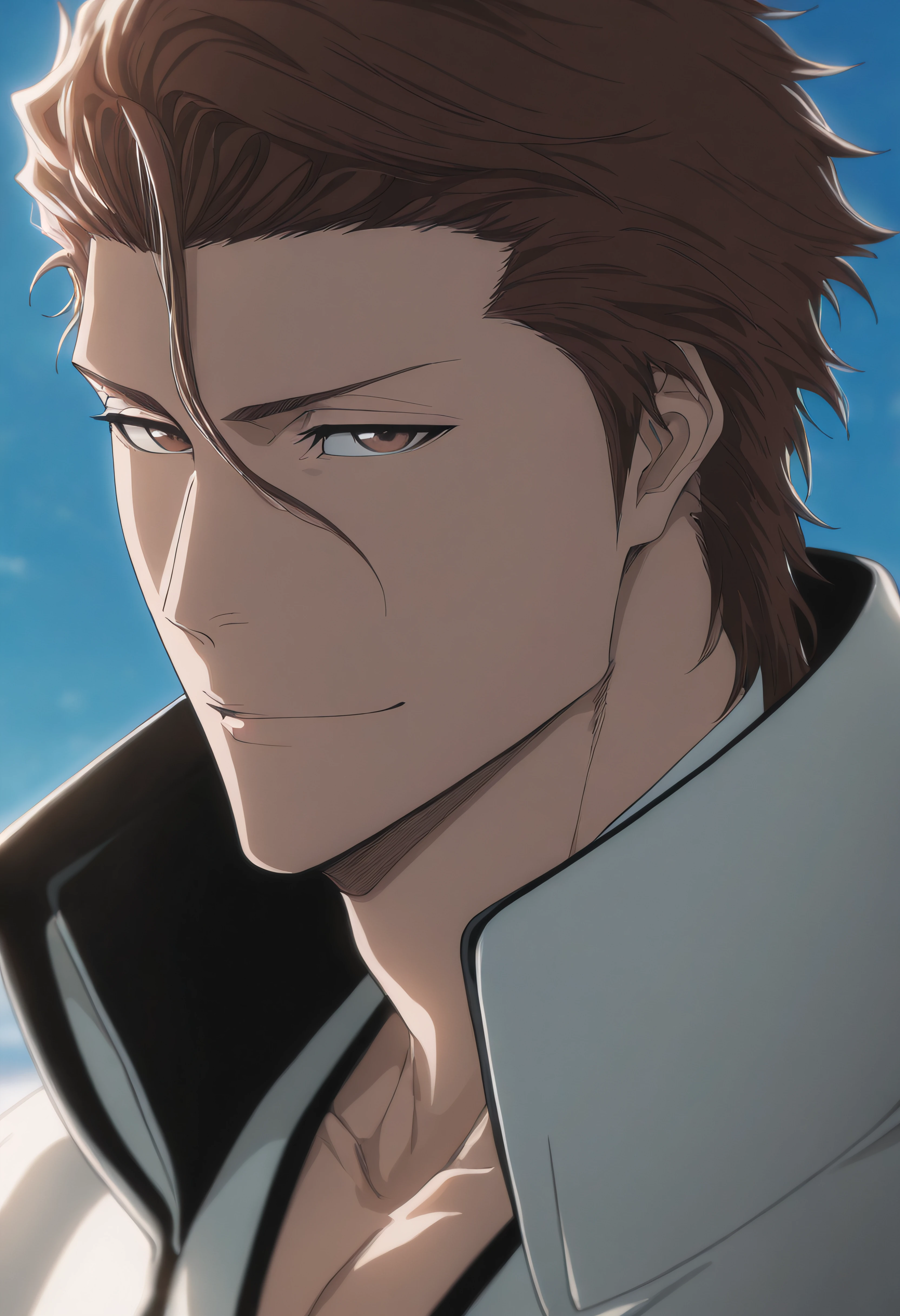 masterpiece, best quality, amazing quality, very aesthetic, absurdres, newest, (scenery, volumetric lighting),
aizen sousuke, solo, looking at viewer, smile, brown hair, vslinxaizen_arrancar, 1boy, brown eyes, male focus, blue background, close-up, anime
masterpiece, best quality, amazing quality, very aesthetic, absurdres, newest, (scenery, volumetric lighting)