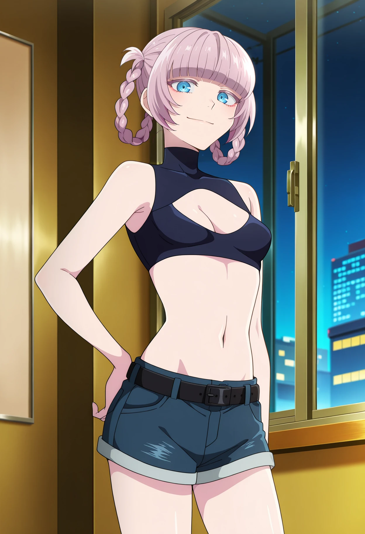  Young woman, furin\(GenshinImpact\), crop top and thong