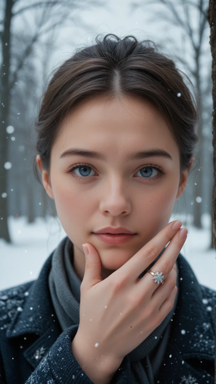 score_9, score_8_up, score_7_up, score_6_up, score_5_up, score_4_up, (((masterpiece))) , (((best quality))) , anime style, 2d, fat (adorable 1girl, solo:1.1) , the Woman is Wonder, Ring, Winter, in focus, Vivid, hard light, macro lens, Film grain, realistic lovely face, gorgeous, magic atmosphere, highly detailed, deep aesthetic, positive emotional, epic composition